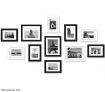 11 Piece Collage Photo Frame Set - Black and White
