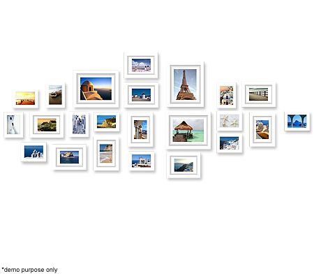 23 Piece Collage Photo Frame Set - White