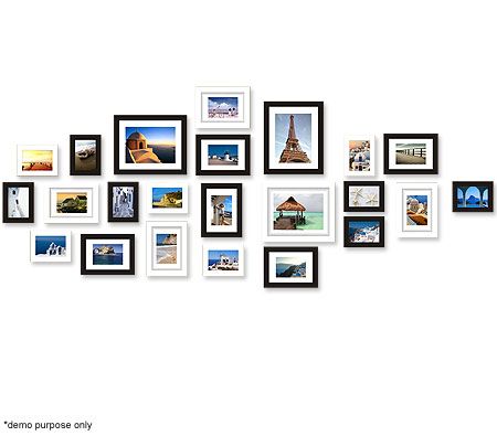 23 Piece Collage Photo Frame Set - Black and White
