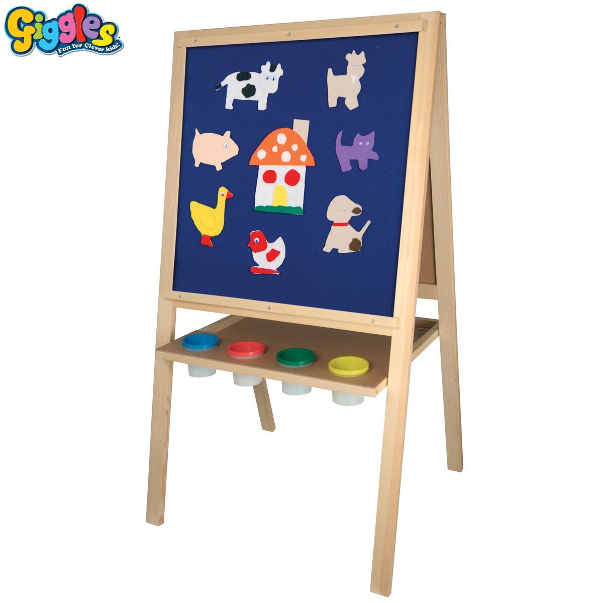 5 in 1 Blackboard Whiteboard Easel for Painting and Drawing
