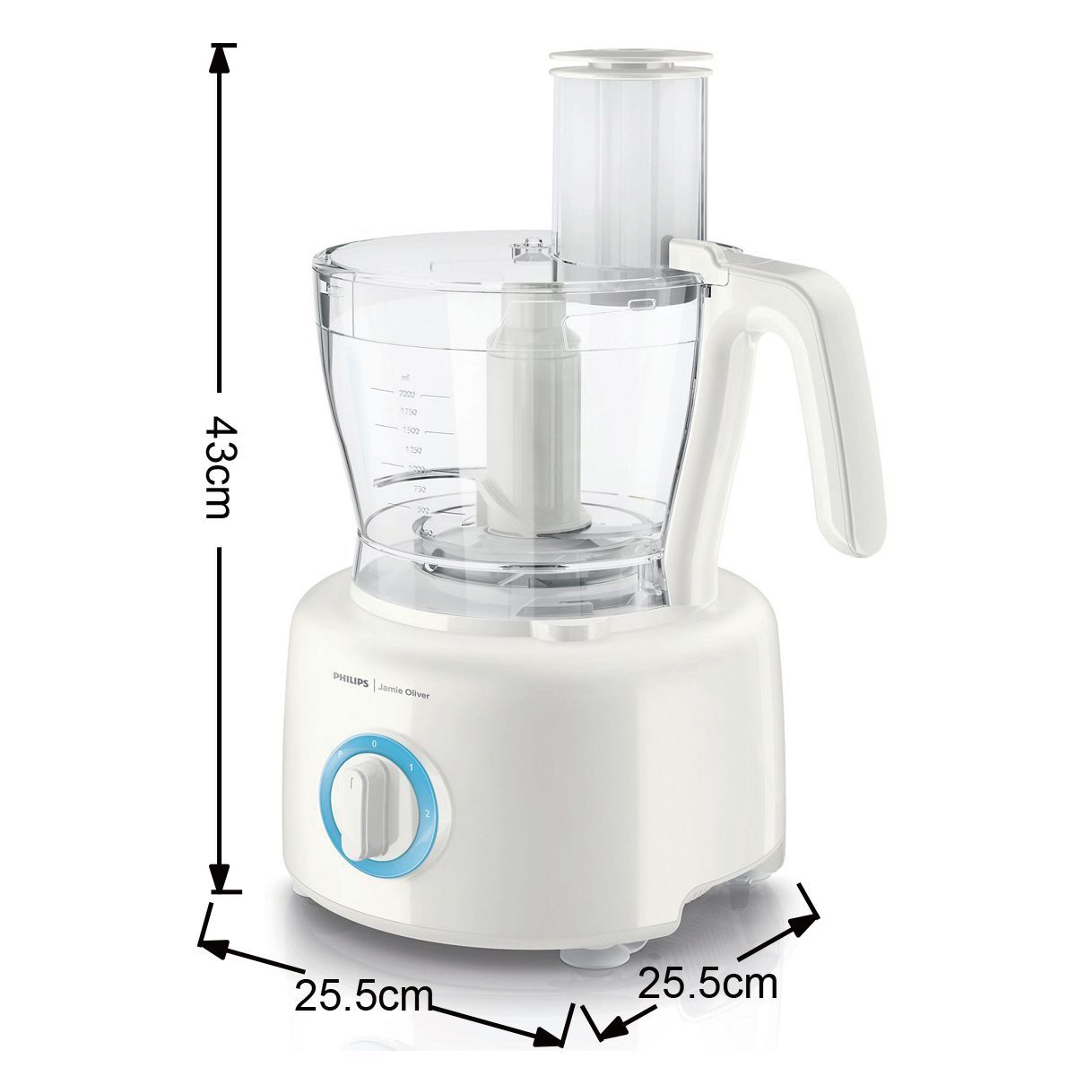 Philips Jamie Oliver Food Processor 1000W with 3.4L Bowl & 8