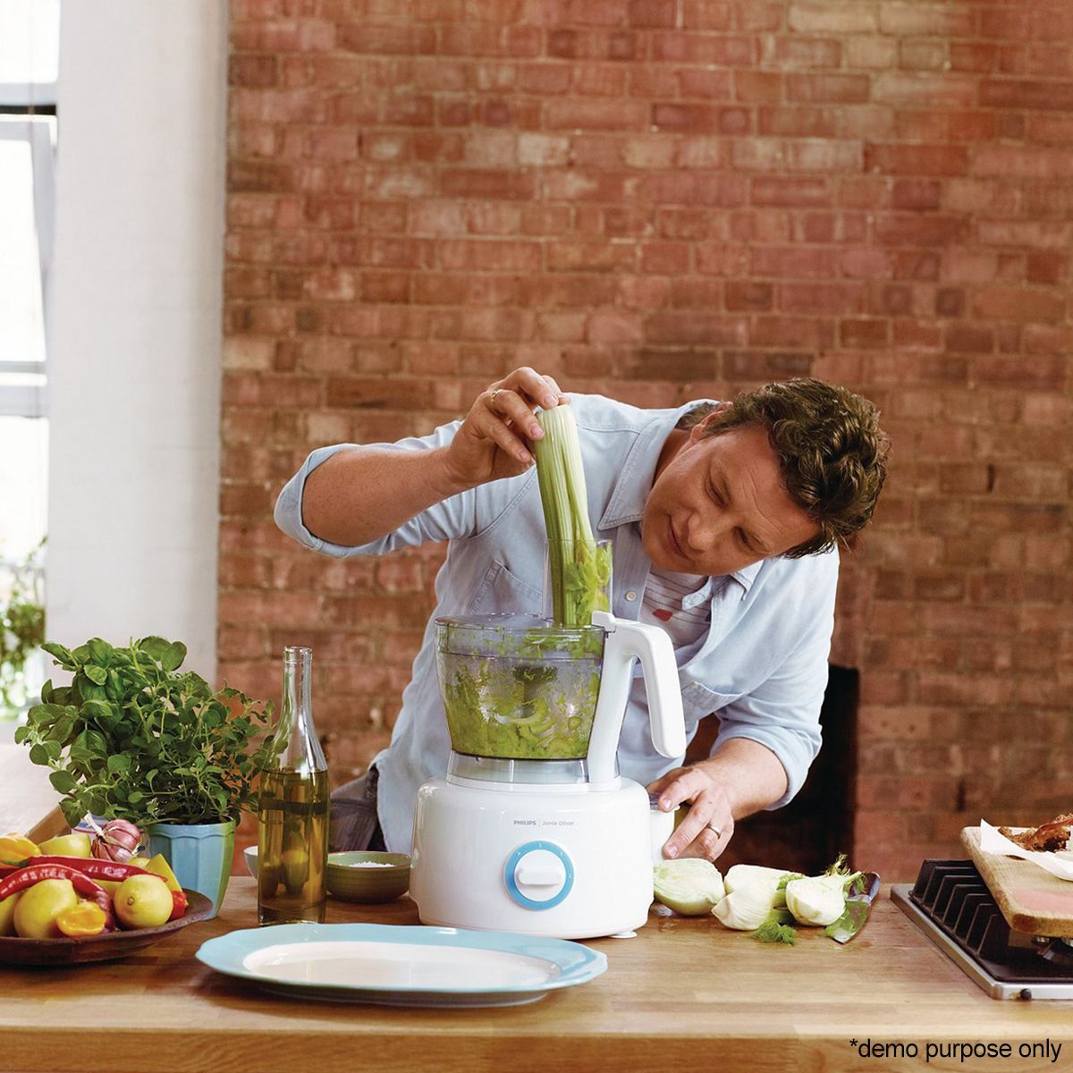 Philips Jamie Oliver Food Processor 1000W with 3.4L Bowl & 8 Accessories Crazy Sales