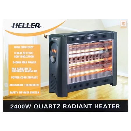 Heller 2400W Quartz Radiant Heater - HRH2400T Image Number 691679 |  Crazysales.com.au