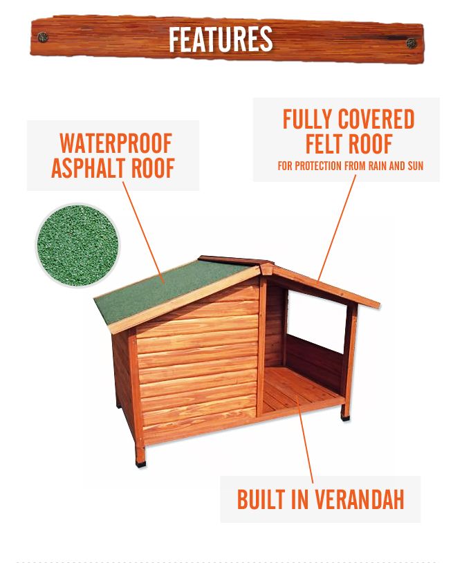 Wooden Dog House with Verandah | Crazy Sales