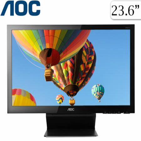AOC E2462VWH 23.6" LED Monitor - 2ms Gloss Black VGA DVI HDMI Slim