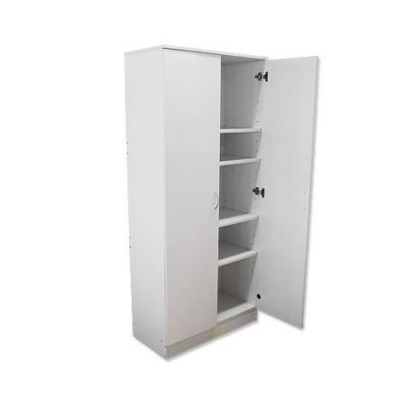 Freestanding Wardrobe Storage Unit White Image Number 623409