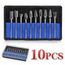 Tatum88 10pcs Double Cut Tungsten Rotary Burrs Solid Carbide Steel Set 3mm Shank Twist Drill Bit Shanks For Dremel Rotary Tools