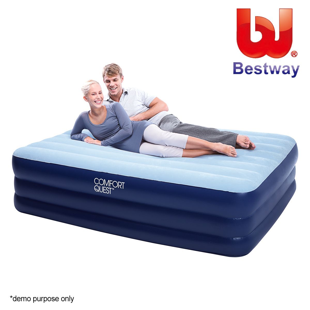 Bestway Queen Inflatable Mattress Air Bed with Builtin Electric Air