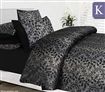 Accessorize King Bed Quilt Cover Set - Asher, Black