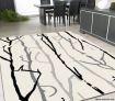 Modern Rug with Branch Design - Off White, 230x160cm