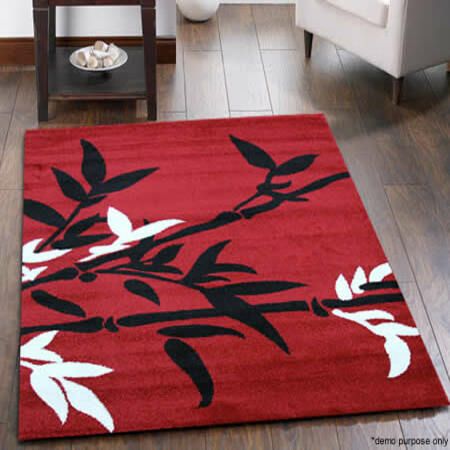 Metro Bamboo Modern Rug - Red 230x160cm
