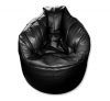 Synthetic Leather Bean Bag Chair Cover - Black