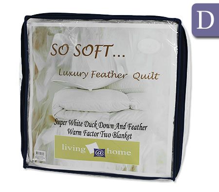Luxury 260gsm Down and Feather Quilt - Double