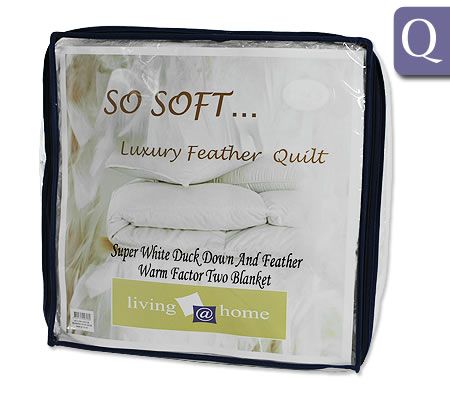 Luxury 260gsm Down and Feather Quilt - Queen