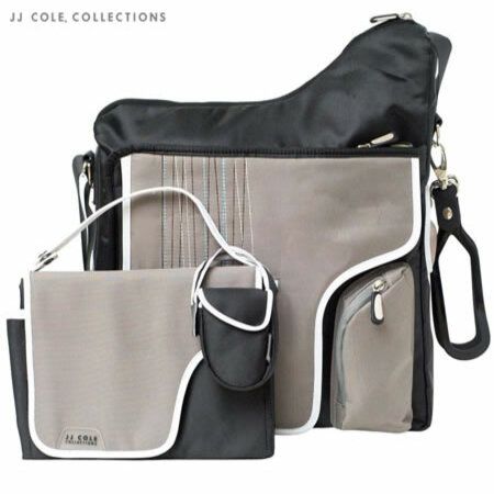 JJ Cole System 180 Nappy Bag Black Stitch Crazy Sales