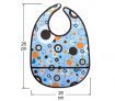 JJ Cole Large Soft Baby Bib with Pocket - Blue Bubbles