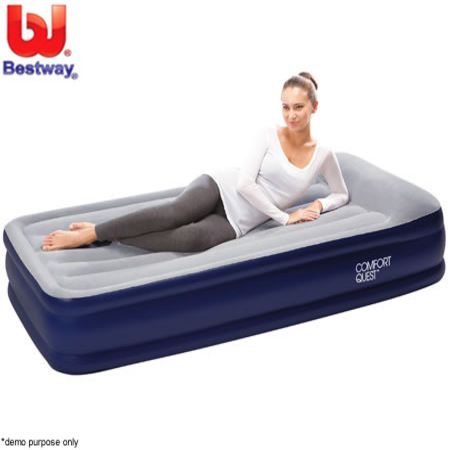 single inflatable bed with pump