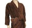 Elegant Microfibre Bath Robe and Slipper Set - Chocolate