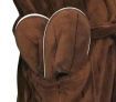 Elegant Microfibre Bath Robe and Slipper Set - Chocolate