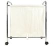Laundry Trolley Basket with 3 Section Liner Bag