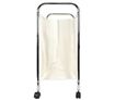 Laundry Trolley Basket with 3 Section Liner Bag