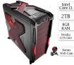 Intel Gaming i3 PC Intel Core i3-2120 Case with 2TB, 8GB RAM - Bonus 1 Yr Security Software / Webcam, Black
