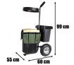 Portable Garden Tool Caddy Trolley with Tool Pouch & Buckets