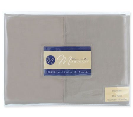 Mahogany 250TC 100% Cotton Standard Pillowcase Nougat