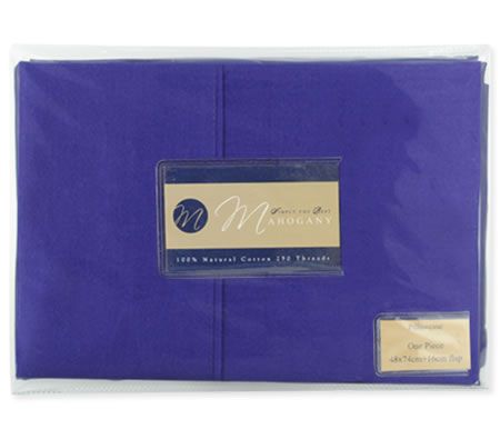Mahogany 250TC 100% Cotton Standard Pillowcase Aubergin
