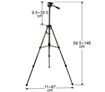 Professional Camera 3 Way Pan Tripod With Free Carry Bag