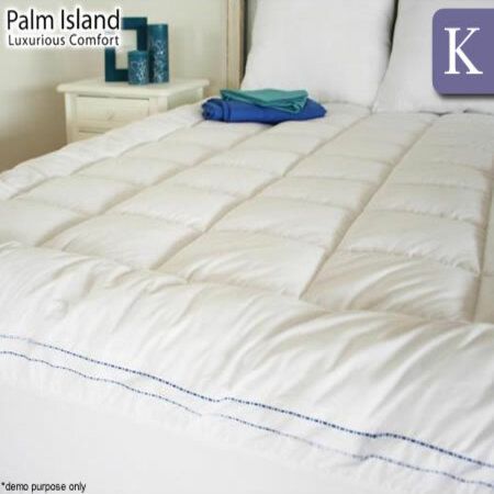 Palm Island Luxury Memory Resistant Pillowtop Mattress Topper - King Bed