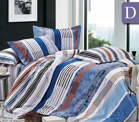 Cotton Percale 420TC Quilt Cover Set - Double/Adelisa