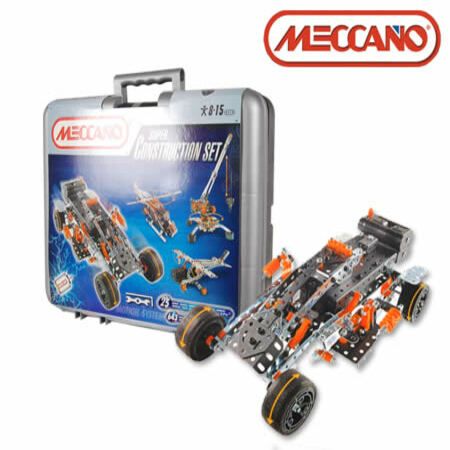 meccano super construction set in case