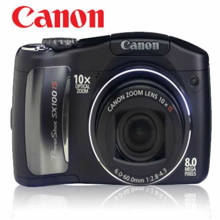 Canon PowerShot SX100 IS Digital Camera 8 Megapixels 10x Optical Zoom ...