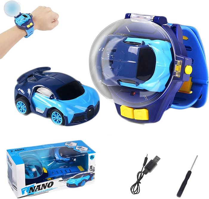 Mini Remote Control Car Watch Toys  GHz Watch Cartoon RC Small  Car,Interactive Game Toys,Gift for Boys and Girls,Birthday(Blue) - Crazy  Sales