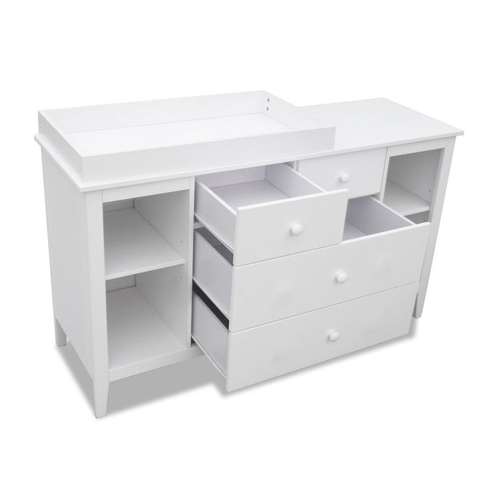 White Baby Changing Table with Four Drawers Crazy Sales