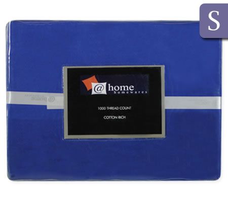 Cotton Rich Sheet Set 1000TC Single Bed - Royal Blue
