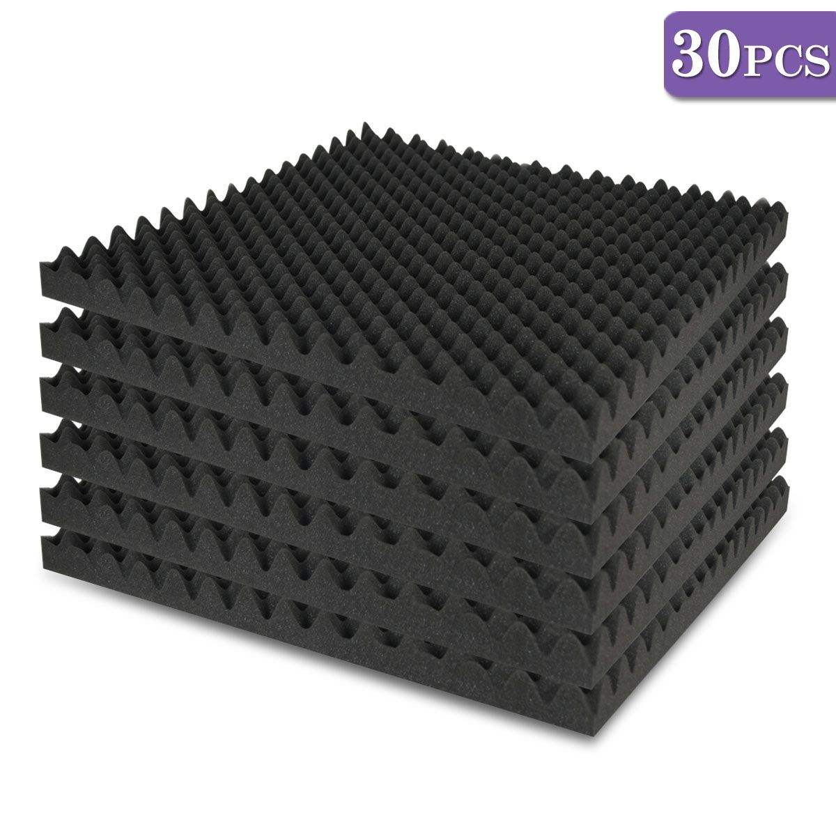 Sound Absorption Foam Square - 30 Sheets | Crazy Sales