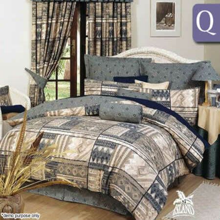 Palm Island Quilt Cover Set Bali Mocca Queen Bed Crazy Sales