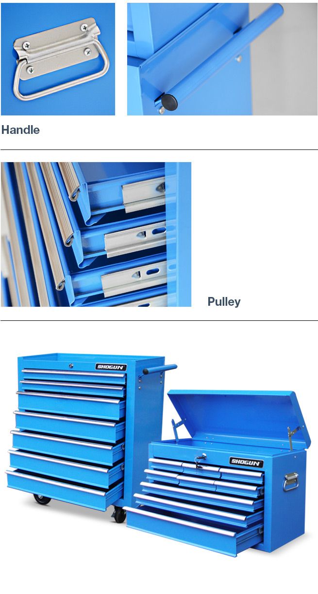 16 Drawer Tool Box Trolley - Blue | Crazy Sales