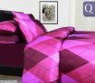 The Big Sleep Queen Bed Quilt Cover Set - Argyle Pink