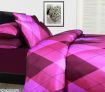 The Big Sleep Queen Bed Quilt Cover Set - Argyle Pink