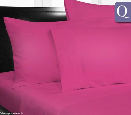 The Big Sleep Microfibre Sheet Set Queen Bed - Hot Pink