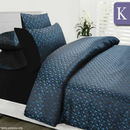 Accessorize King Bed Quilt Cover Set - Bouquet Blue