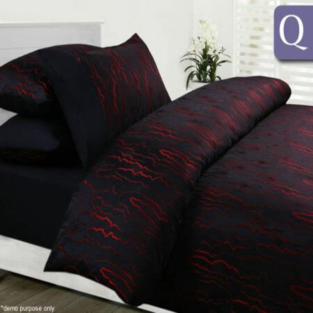 Accessorize Queen Bed Quilt Cover Set - Naples Red