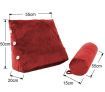 3-in-1 Back Support Pillow Set of 2 - Red