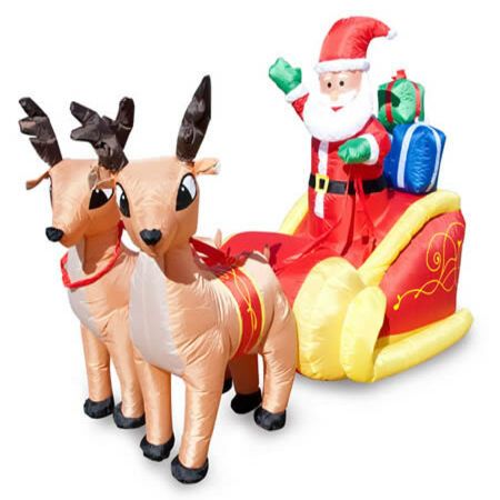 Christmas Inflatable Santa's Sleigh & Reindeer - 1.8M | Crazy Sales