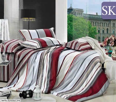 Cotton Quilt Cover Set 420TC - Super King Bed - Garnet