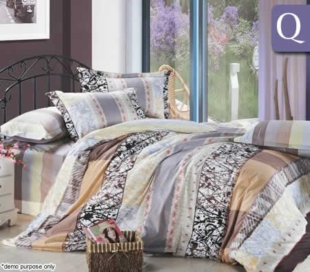 Cotton Quilt Cover Set 420TC - Queen Bed - Monica