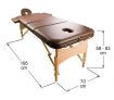 Portable Massage Table 3 Fold - Coffee